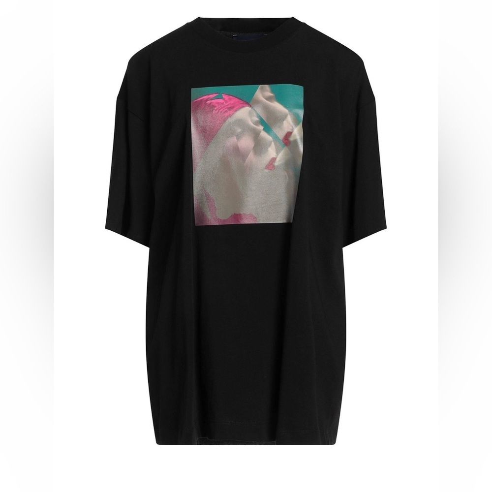 NWT Sportmax MaxMara Printed Cotton T-Shirt Relaxed Fit Size:Small Spring/Summer